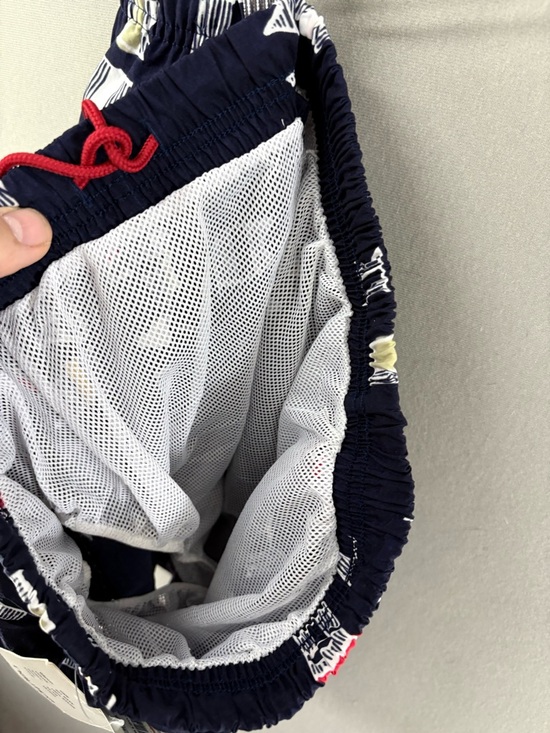 Nautica Swim Trunks Shorts Blue Flag Large Retro Sumer Vacation - Picture 4 of 8